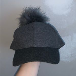 Cute grey black hat
